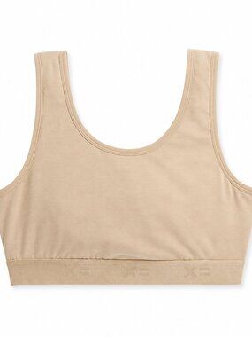 TOMBOYX Compression Plus Racerback Bra Top in Chai Medium Neutral Active Minimal